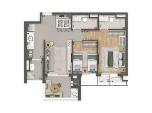 Imagem Apartamento com 2 Quartos à Venda, 63 m² em Vila Clementino - São Paulo Imagem Apartamento com 2 Quartos à Venda, 63 m² em Vila Clementino - São Paulo