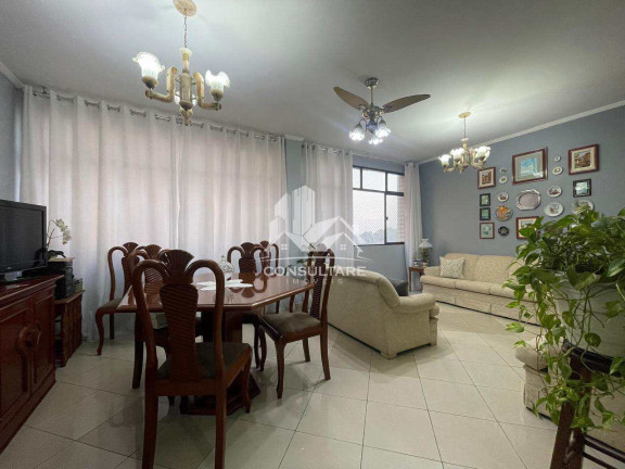 Imagem Apartamento com 3 Quartos para Alugar, 140 m² em José Menino - Santos