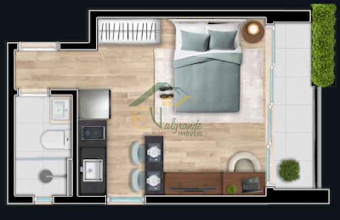 Imagem Imóvel com 1 Quarto à Venda, 26 m² em Centro - Curitiba Imagem Imóvel com 1 Quarto à Venda, 26 m² em Centro - Curitiba