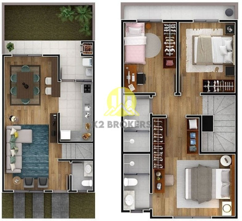 Imagem Sobrado com 3 Quartos à Venda, 104 m² em Santa Cândida - Curitiba Imagem Sobrado com 3 Quartos à Venda, 104 m² em Santa Cândida - Curitiba