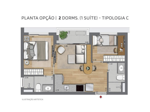 Imagem Apartamento com 2 Quartos à Venda, 41 m² em Alto Da Boa Vista - São Paulo