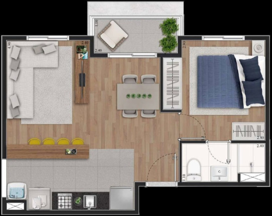 Imagem Imóvel com 2 Quartos à Venda, 36 m² em Vila Santa Catarina - São Paulo