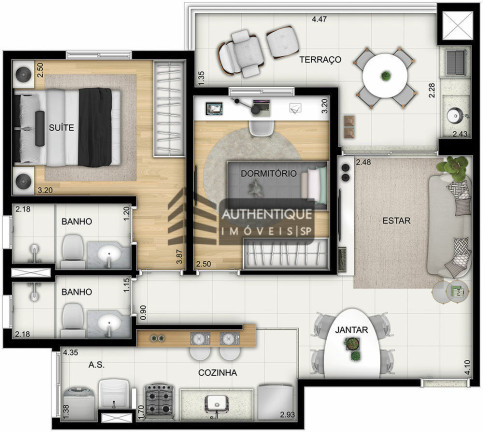 Imagem Apartamento com 2 Quartos à Venda, 60 m² em Centro - São Bernardo Do Campo
