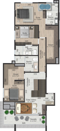Imagem Apartamento com 3 Quartos à Venda, 128 m² em Florestal - Lajeado