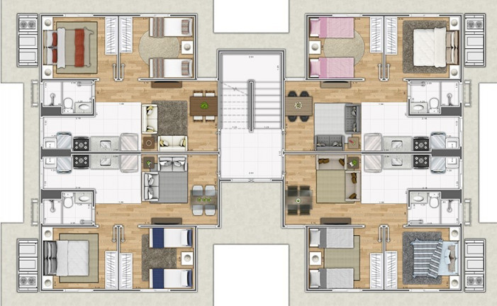 Imagem Apartamento com 2 Quartos à Venda, 42 m² em Jardim Roseira - Campinas