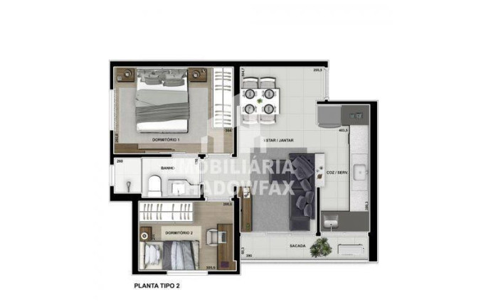 Imagem Apartamento com 2 Quartos à Venda, 48 m² em Centro - Dourados Imagem Apartamento com 2 Quartos à Venda, 48 m² em Centro - Dourados