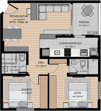 Imagem Apartamento com 2 Quartos à Venda, 61 m² em Bigorrilho - Curitiba Imagem Apartamento com 2 Quartos à Venda, 61 m² em Bigorrilho - Curitiba