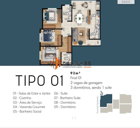 Imagem Apartamento com 2 Quartos à Venda, 54 m² em Centro - Poços De Caldas