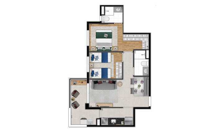 Imagem Apartamento com 2 Quartos à Venda, 59 m² em Butantã - São Paulo