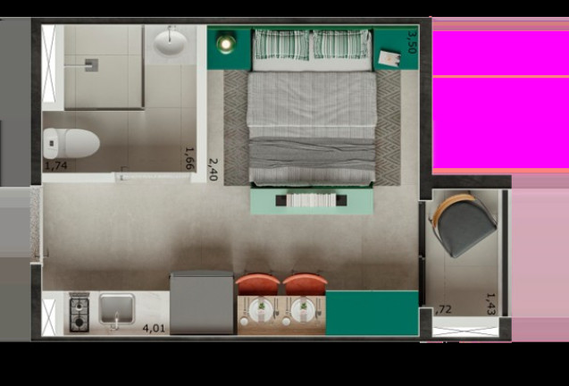 Imagem Apartamento com 2 Quartos à Venda, 35 m² em Conceição - São Paulo