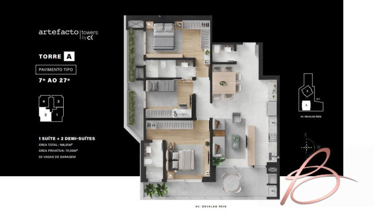 Imagem Apartamento com 3 Quartos à Venda, 115 m² em Centro - Itajaí