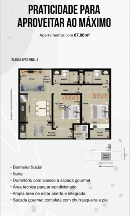 Imagem Apartamento com 2 Quartos à Venda, 67 m² em Itaguá - Ubatuba