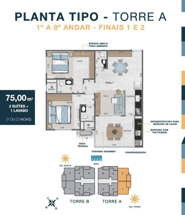 Imagem Apartamento com 2 Quartos à Venda, 62 m² em Vila Atlântica - Caraguatatuba Imagem Apartamento com 2 Quartos à Venda, 62 m² em Vila Atlântica - Caraguatatuba