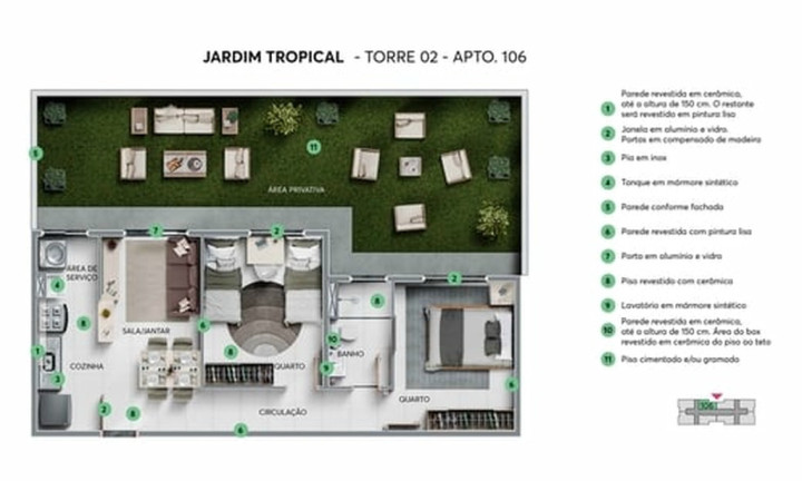 Imagem Apartamento com 2 Quartos à Venda, 41 m² em Portal Do Sol - João Pessoa