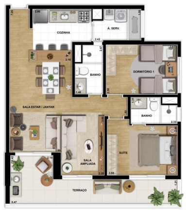 Imagem Apartamento com 3 Quartos à Venda, 122 m² em Vila Santa Catarina - São Paulo Imagem Apartamento com 3 Quartos à Venda, 122 m² em Vila Santa Catarina - São Paulo