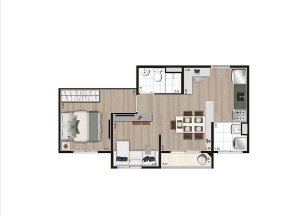 Imagem Imóvel com 2 Quartos à Venda, 37 m² em Jaraguá - São Paulo