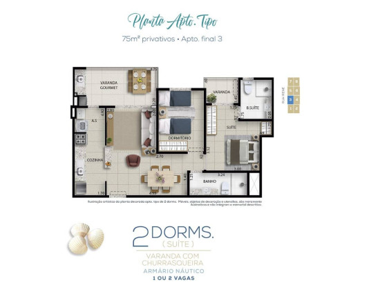 Imagem Apartamento com 2 Quartos à Venda, 79 m² em Tenório - Ubatuba Imagem Apartamento com 2 Quartos à Venda, 79 m² em Tenório - Ubatuba
