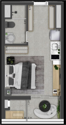 Imagem Studio com 1 Quarto à Venda, 27 m² em Vila Clementino - São Paulo