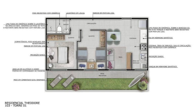 Imagem Apartamento com 2 Quartos à Venda, 42 m² em Estiva - Taubaté