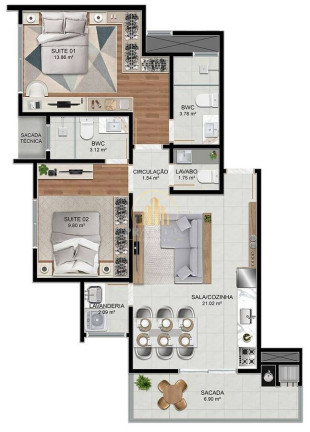 Imagem Apartamento com 2 Quartos à Venda, 10 m² em Centro - Navegantes Imagem Apartamento com 2 Quartos à Venda, 10 m² em Centro - Navegantes