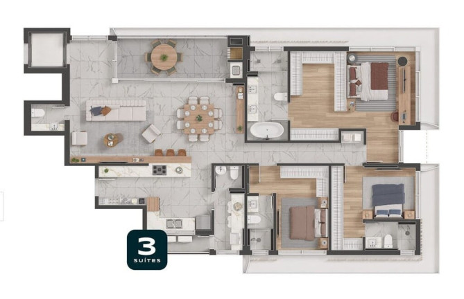 Imagem Apartamento com 3 Quartos à Venda, 172 m² em Batel - Curitiba