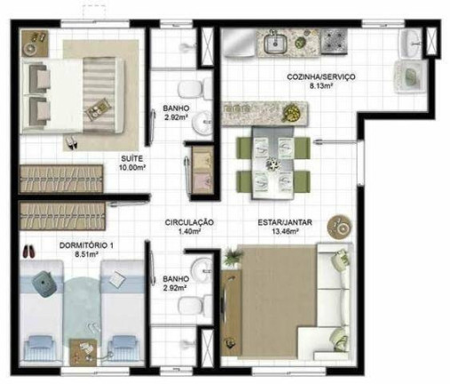 Imagem Apartamento com 2 Quartos à Venda, 54 m² em Jardim Das Margaridas - Salvador Imagem Apartamento com 2 Quartos à Venda, 54 m² em Jardim Das Margaridas - Salvador