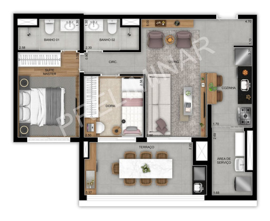 Imagem Apartamento com 2 Quartos à Venda, 100 m² em Jardim Prudência - São Paulo