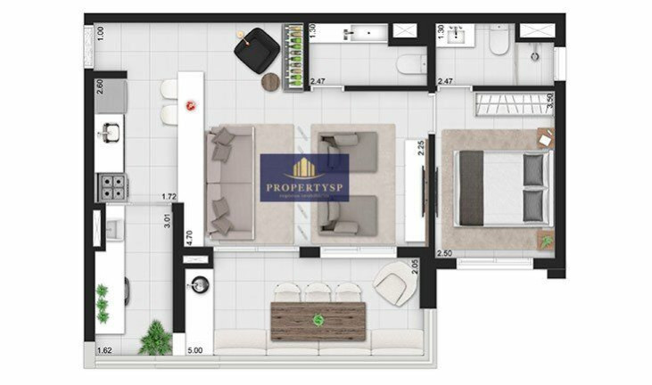 Imagem Apartamento com 1 Quarto à Venda, 68 m² em Sumaré - São Paulo