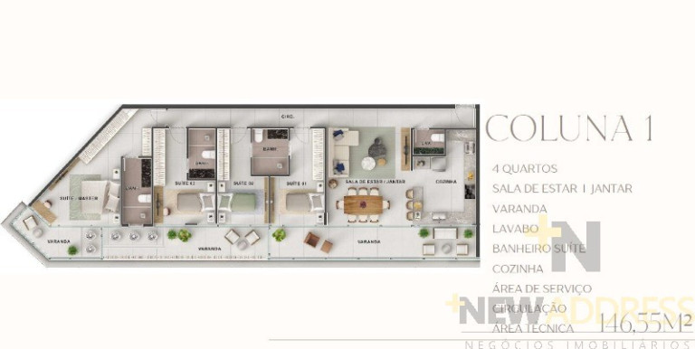 Imagem Apartamento com 4 Quartos à Venda, 146 m² em Jardim Da Penha - Vitória