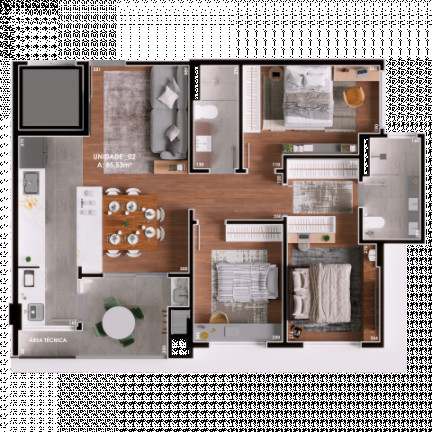 Imagem Apartamento com 3 Quartos à Venda, 85 m² em Boa Vista - Curitiba Imagem Apartamento com 3 Quartos à Venda, 85 m² em Boa Vista - Curitiba