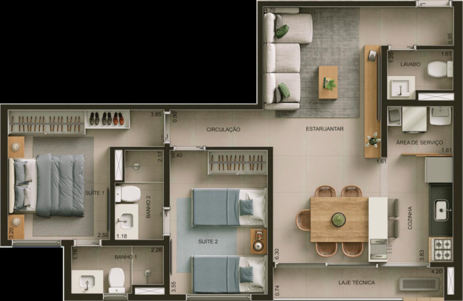 Imagem Apartamento com 2 Quartos à Venda, 64 m² em Setor Bueno - Goiânia Imagem Apartamento com 2 Quartos à Venda, 64 m² em Setor Bueno - Goiânia