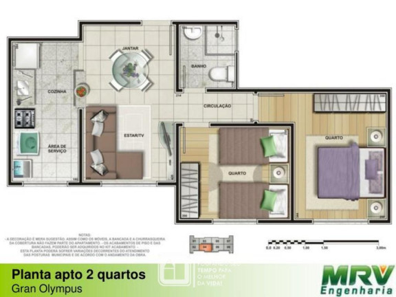 Imagem Apartamento com 2 Quartos à Venda, 48 m² em Jardim Bela Vista - Goiânia