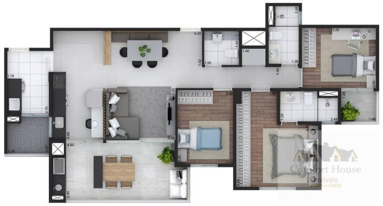 Imagem Apartamento com 3 Quartos à Venda, 105 m² em Vila Assunção - Santo André Imagem Apartamento com 3 Quartos à Venda, 105 m² em Vila Assunção - Santo André