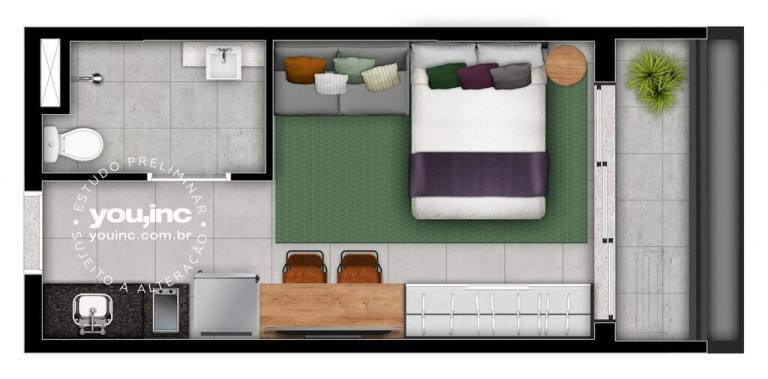 Imagem Studio com 1 Quarto à Venda, 22 m² em Pinheiros - São Paulo