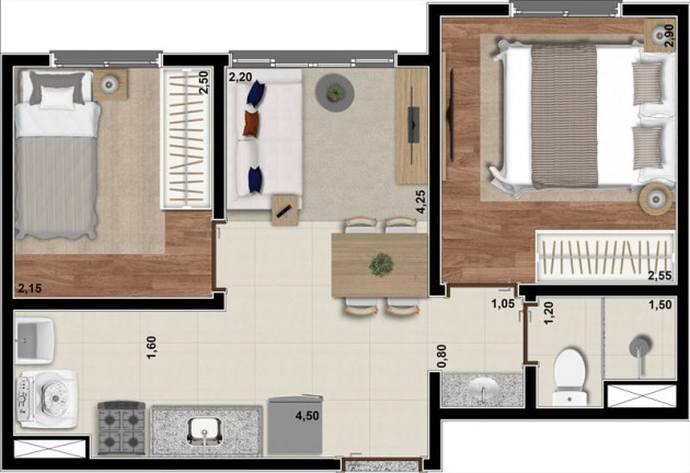 Imagem Apartamento com 2 Quartos à Venda, 33 m² em Jabaquara - São Paulo