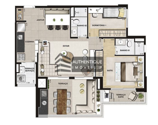 Imagem Apartamento com 2 Quartos à Venda, 65 m² em Jardim Prudência - São Paulo
