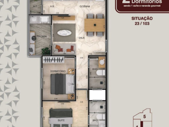 Imagem Apartamento com 2 Quartos à Venda, 79 m² em Vila Mirim - Praia Grande