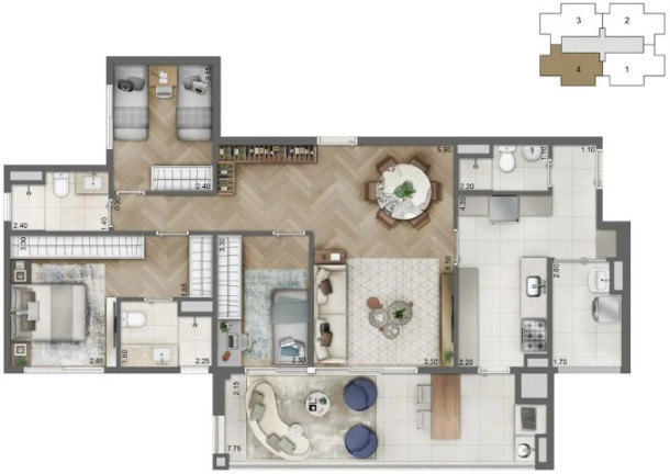 Imagem Imóvel com 3 Quartos à Venda, 113 m² em Santo Amaro - São Paulo