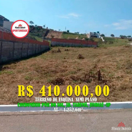 Terreno à Venda, 1.252 m² em Jardim Tarumã - Jundiaí