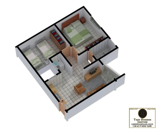 Imagem Apartamento com 2 Quartos à Venda, 53 m² em Estância Itaici - Caldas Novas