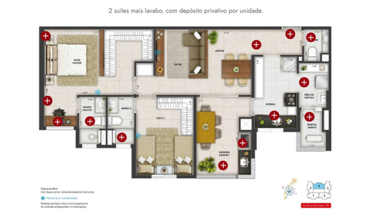 Apartamento com 2 Quartos à Venda, 85 m² em Alvinópolis - Atibaia