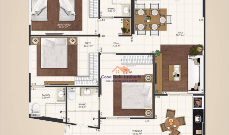 Imagem Apartamento com 3 Quartos à Venda, 106 m² em Aviação - Praia Grande Imagem Apartamento com 3 Quartos à Venda, 106 m² em Aviação - Praia Grande