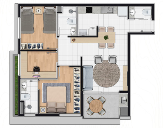Imagem Apartamento com 2 Quartos à Venda, 155 m² em água Verde - Curitiba