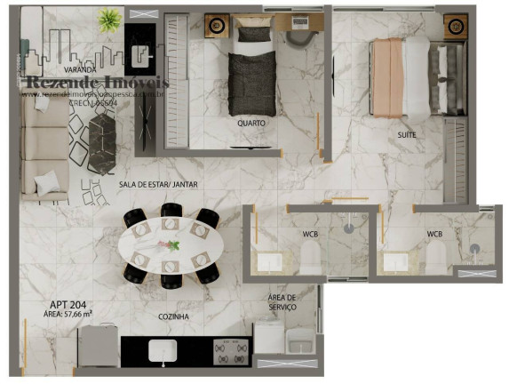 Imagem Apartamento com 2 Quartos à Venda, 60 m² em Jardim Oceania - João Pessoa Imagem Apartamento com 2 Quartos à Venda, 60 m² em Jardim Oceania - João Pessoa