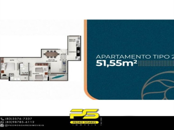 Imagem Imóvel com 1 Quarto à Venda, 31 m² em Bessa - João Pessoa