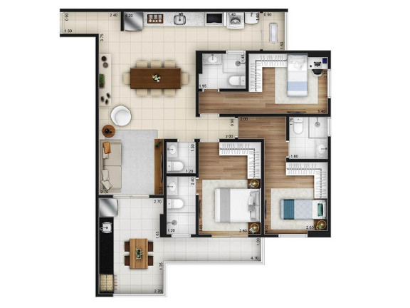 Imagem Apartamento com 3 Quartos à Venda, 104 m² em Forte - Praia Grande Imagem Apartamento com 3 Quartos à Venda, 104 m² em Forte - Praia Grande