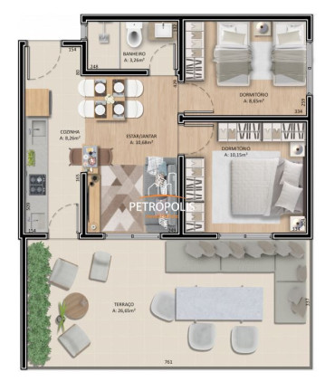 Imagem Apartamento com 2 Quartos à Venda, 56 m² em Cidade Nova - Caxias Do Sul