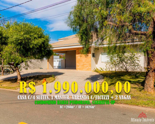 Casa de Condomínio com 4 Quartos à Venda, 280 m² em Centro - Cabreúva