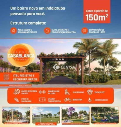 Terreno à Venda, 181 m² em Casablanca - Indaiatuba