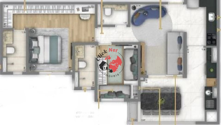 Apartamento com 2 Quartos à Venda, 74 m² em Jardim - Santo André